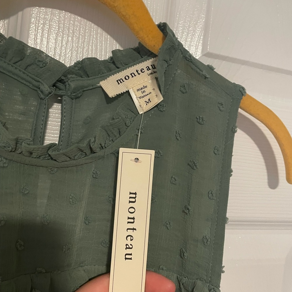 NWT Monteau green midi dress - Picture 3 of 4